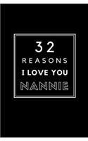 32 Reasons I Love You Nannie: Fill In Prompted Memory Book