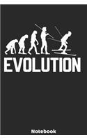 Evolution Notebook: Skiing Evolution Design - 120 ruled Pages 6'x9'. Journal for Player, Referees and Coaches. Writing Book for your training, your notes at work or sch