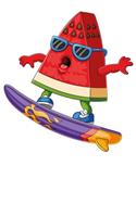 Surfen Wassermelone