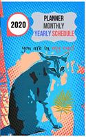 2020 PLANNER Monthly Yearly Schedule: Yearly & Monthly Planner + Calendar views + Anniversary of the birthday + Contact information + Notebook + 10 of Grid pages. 6 x 9 inches size, YOU 