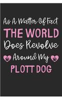 As A Matter Of Fact The World Does Revolve Around My Plott Dog: Lined Journal, 120 Pages, 6 x 9, Plott Dog Gift Idea, Black Matte Finish (As A Matter Of Fact The World Does Revolve Around My Plott Dog Journal)