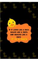 If It Looks Like A Duck, Walks Like A Duck, And Quacks Like A Duck It Is A Duck