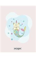 Notebook: Cat corn on pink cover and Dot Graph Line Sketch pages, Extra large (8.5 x 11) inches, 110 pages, White paper, Sketch, Draw and Paint(3 Cat Corn on Pink Notebook)