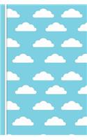 NoteBook - Blue Clouds Exercise Book: 190 Lined Journal Pages - Diary - 6"x 9" Large Composition Note Book Gloss Finish Paperback(Notebook Lined Pages with Blank Date and Page Number)