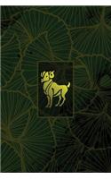 Monogram Aries Notebook: Blank Journal Diary Memoir Log Logue(70 Luxury Two 150 Lined)