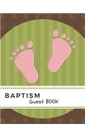 Baptism Guest Book: Memory Message Book with Photo Page & Gift Log for Family, Friends & Guest to Write Wishes & Aspiration and Sign in Use at Baptism, Christenings, Ba