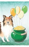 Shetland Sheepdog: Notebook - Happy St Patrick's Day from Awesome Dogs(57 College Ruled Blank Holiday Notebooks for Pup Owners)