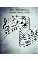 2019 - 2020 18 Month Weekly & Monthly Planner