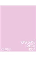 Petal Pink Super Large Sketchbook: Big Softcover Sketchbook, 625 Pages, Giant Sketchbook, Large Sketchbook for Drawing