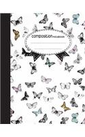Composition Notebook, 8.5 x 11, 110 pages: Colorful Butterflies: (Notebooks)