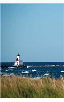 Michigan City Lighthouse - Lined Notebook with Margins: 101 Pages, Medium Ruled, 6 x 9 Journal, Soft Cover