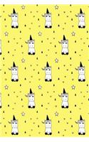 Bullet Journal Notebook Cute Little Unicorns Pattern 6: 112 Page Numbered Dot Grid Bullet Journal with Index Pages and Key Pages in Portable 6 X 9 Size.