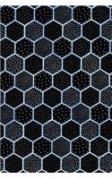 Bullet Journal Notebook Polka Dots and Hexagons Pattern 10