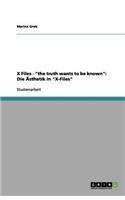 X Files - "the truth wants to be known": Die Ästhetik in "X-Files"(German)