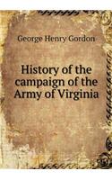 History of the Campaign of the Army of Virginia