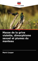 Masse de la grive violette, dimorphisme sexuel et plumes du manteau