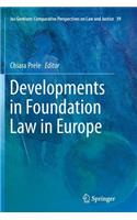 Developments in Foundation Law in Europe