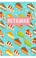 Notebook: Cute Notebook / Journal With Delicious Looking Cakes On The Cover, Lined Pages