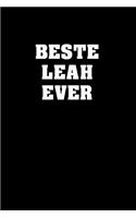 Beste Leah Ever: Notizbuch - Journal - Tagebuch - Notebook - 135 Seiten gepunktetes Papier - Softcover im edlen Glanzdesign - A5 Format - Taschennotizbuch klein