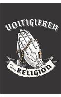 Voltigieren Ist Meine Religion: DIN A5 6x9 I 120 Seiten I Kariert I Notizbuch I Notizheft I Notizblock I Geschenk I Geschenkidee
