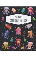 Rocket Robot Primary Composition Book