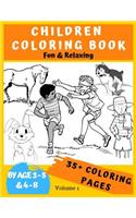 Children Coloring book by age 3-5 & 4-8