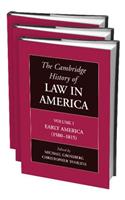 Cambridge History of Law in America 3 Volume Paperback Set