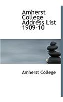 Amherst College Address List 1909-10