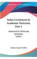 Index Lectionum In Academia Turicensi, Part 1