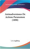 Animadversiones de Actione Paranomon (1898)