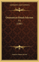 Onomasticon Rituale Selectum V1 (1787)
