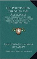 Politischen Theorien Des Altertums