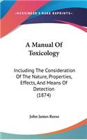 Manual Of Toxicology