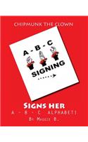 Chipmunk the Clown - Signs her A-B-C ALPHABET