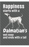 Happiness starts with a Dalmatian's wet nose and ends with a tail: For Dalmatian Dog Fans