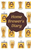 Home Brewer's Diary: Home Beer Brewing Log Book and Recipe Journal beer bottles and cans on white cover