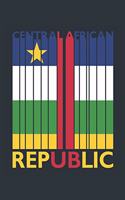 Vintage Central African Republic Notebook - Central African Flag Writing Journal - Central African Republic Gift - Retro Central African Diary