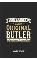 Professional Original Butler Notebook of Passion and Vocation: 6x9 inches - 110 dotgrid pages - Perfect Office Job Utility - Gift, Present Idea