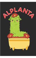 Alplanta: Alpaca Journal, Notepad Planner, Dairy, Journal or College Ruled Notebook, "6 x 9" 120 Pages