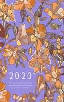 Appointment Book 2020: 8.5 x 11 - 15 Minute Planner - Large Notebook Organizer with Time Slots - Jan to Dec 2020 - Peruvian lily Eucalyptus Floral Design Blue-Violet