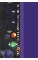 Planet Space Composition Book: Cool Solar System Pattern 6 X 9 Graph Ruled Paper Notebook, Appreciation, Quote Journal or Diary Unique Inspirational Gift for Friend or Teacher, Be