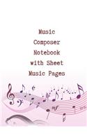 Music Composer Notebook with sheet music pages
