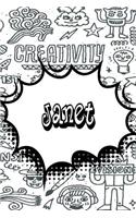 Janet: Personalized Doodle Journal, Notebook Diary Features 120 Pages of Lined Paper Featuring 120 Pages 6x9