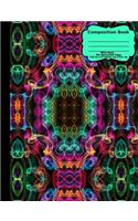 Abstract Curly Cues Composition Notebook, Wide Ruled, 100 sheets/200 pages, 7.5