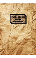 Plain Brown Paper Notebook