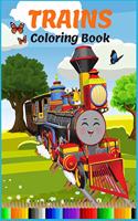 Trains Coloring Book