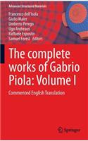 Complete Works of Gabrio Piola: Volume I