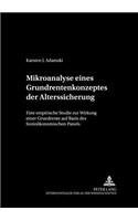 Mikroanalyse Eines Grundrentenkonzeptes Der Alterssicherung