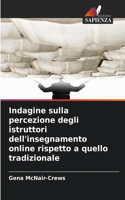 Indagine sulla percezione degli istruttori dell'insegnamento online rispetto a quello tradizionale