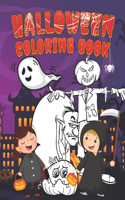 Halloween Coloring Book: Over 35 Halloween monster coloring Pages Including witches, Ghosts, Pumpkins, Bat, Zombies and Vampires For kids and Toddlers Ages 4-8.